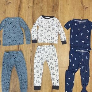 Kids Pajamas Set - Blue and White